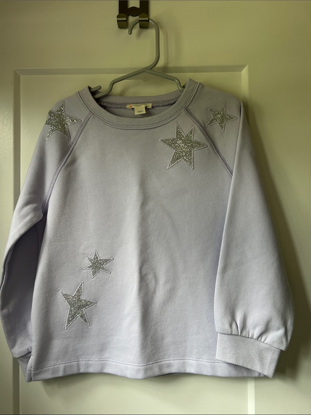 Crewcuts Lavender Sweatshirt with Silver Glitter Star